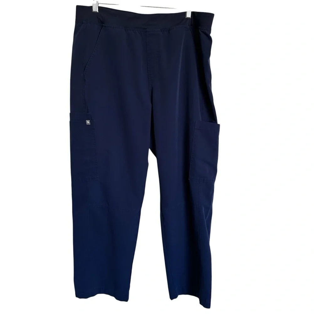 Figs Technical Collection Navy Blue Straight Leg Men's Scrub Pants Size XL